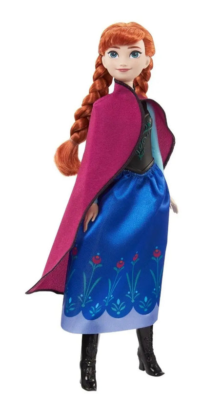 Disney Frozen Anna Vestido Azul Muñeca 29cm Mattel