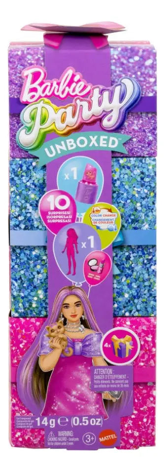 Barbie Party Unboxed Muñeca Get Ready With Me 29cm Mattel