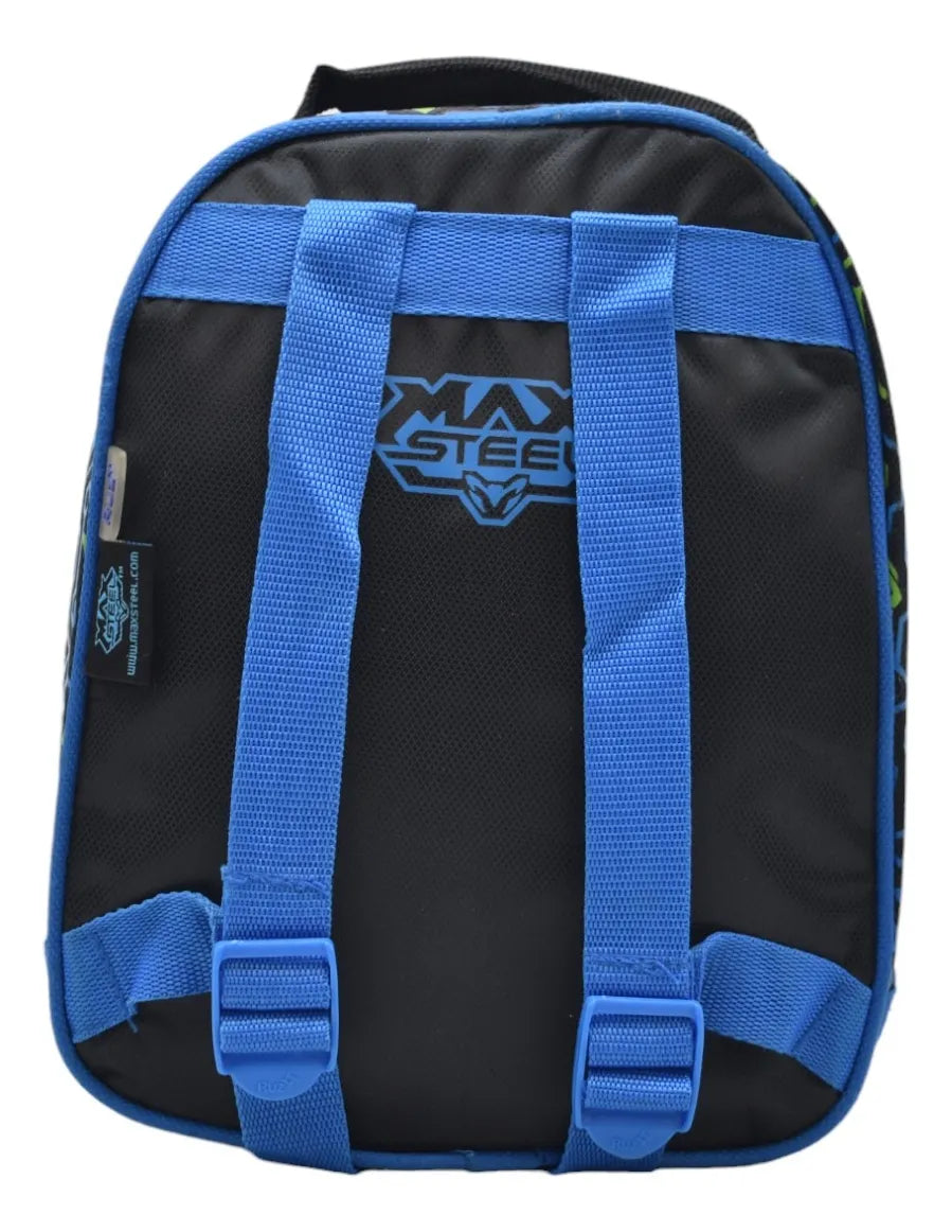 Lonchera Termica Max Steel Estampado Relieve 113526 Ruz Color Negro/azul