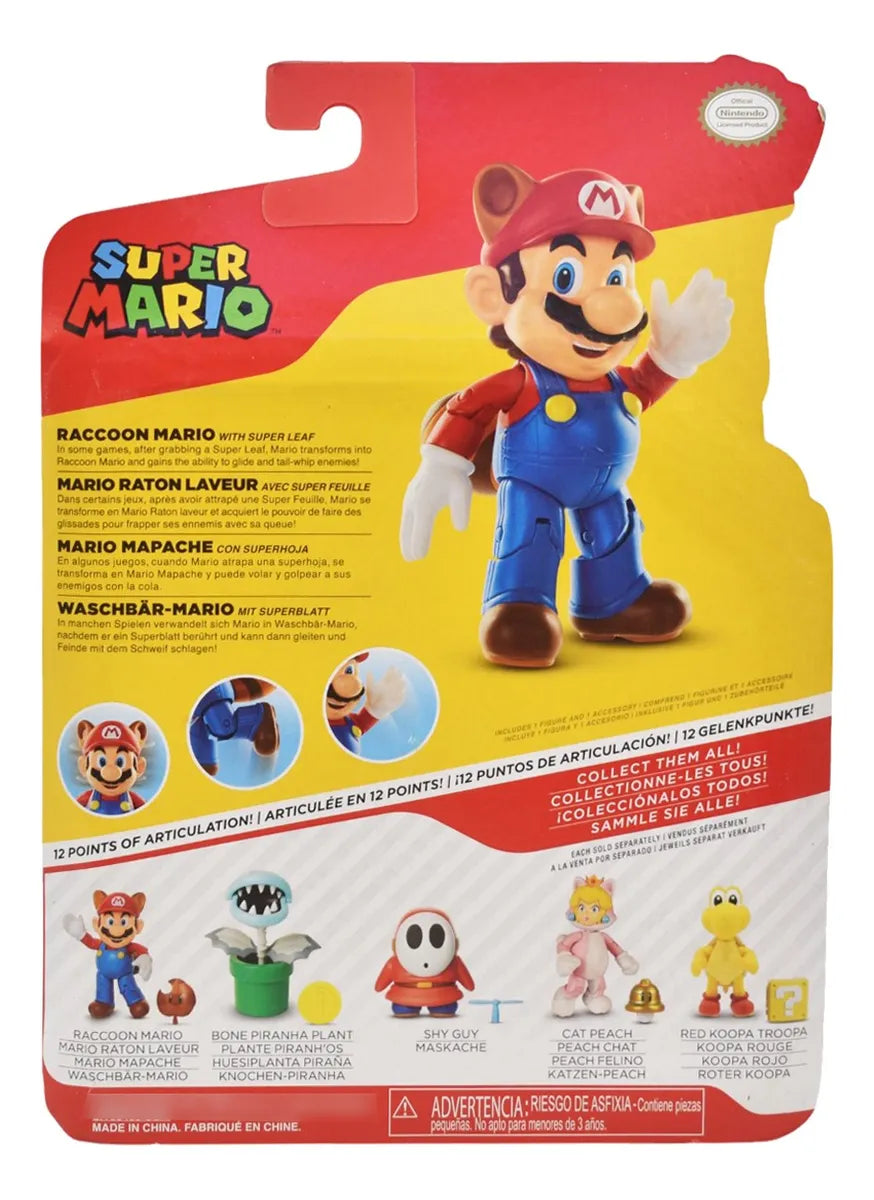 Super Mario Pack Cat Peach Y Mario Hoja Jakks Pacific Cf