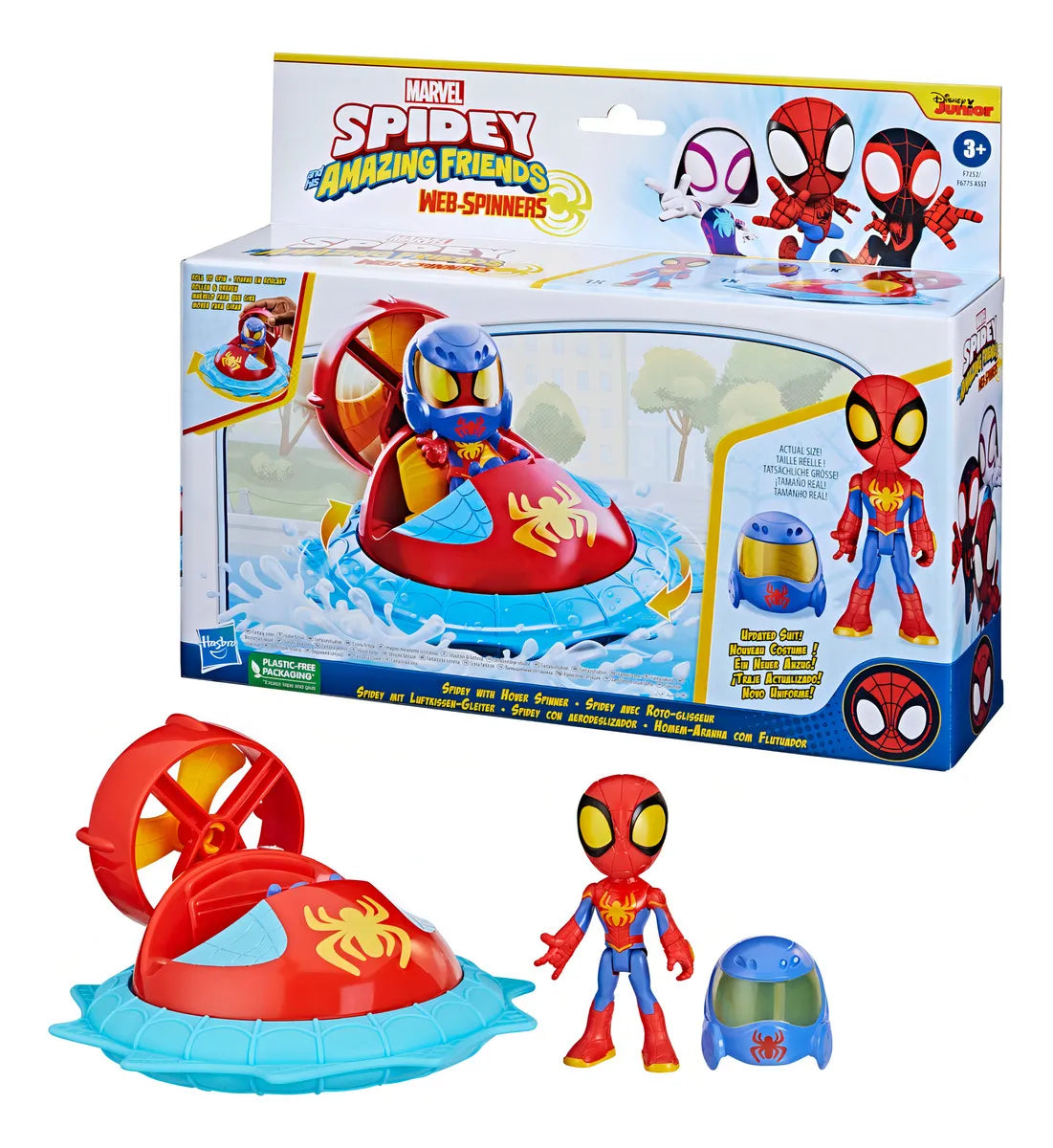 Marvel Spidey And His Amazing Friends - Spidey Con Aerodeslizador