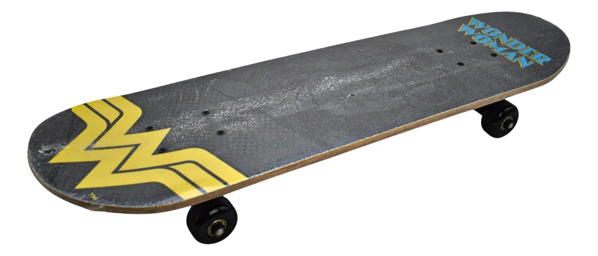 Skateboard Patineta Grande Wonder Woman 2 T378941 Toymark Cf Negro Wonder Woman