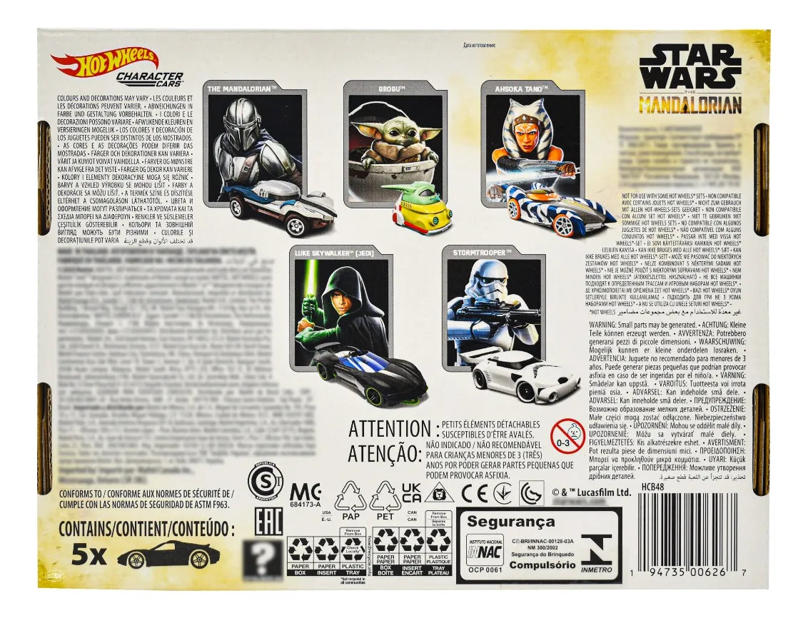 Hot Wheels Character Cars Disney Star Wars Mattel Multicolor