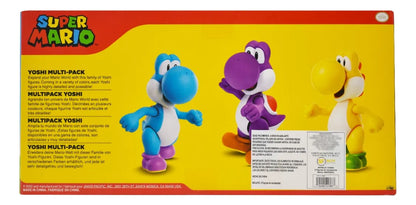 Super Mario Multipack Yoshi Amarillo Morado Celeste Jakks