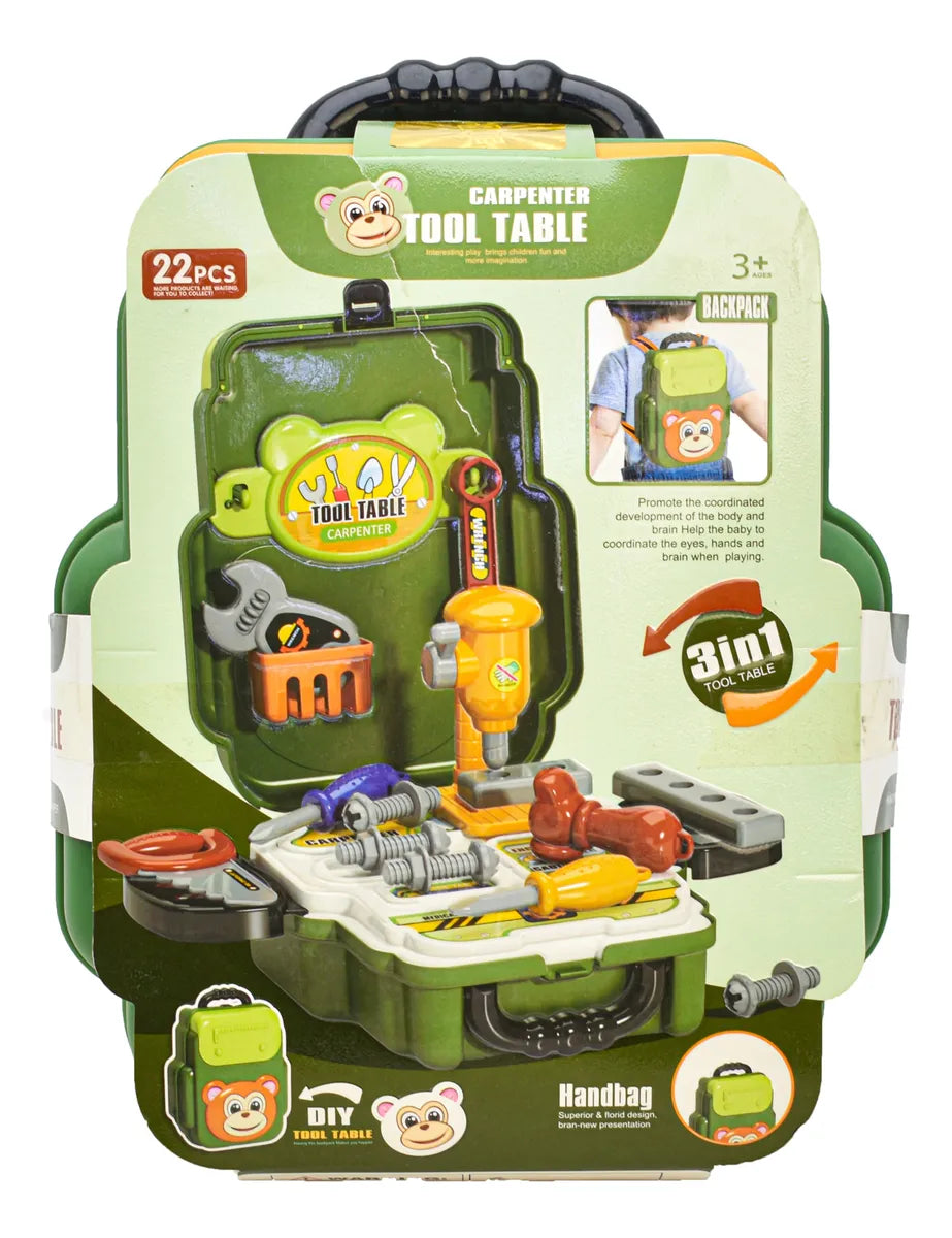 Maletin Mochila De Herramientas 3 En 1 Diy Verde 688-105a Cf