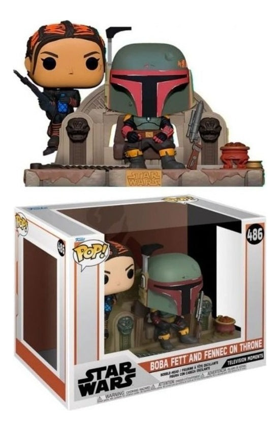 Star Wars Boba Fett And Fennec On Throne #486 Funko Pop
