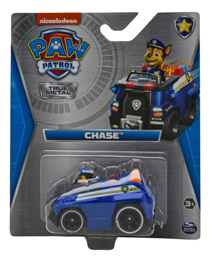 Paw Patrol Chase Llantas Blancas Metal 7cm Spin Master Cf Azul