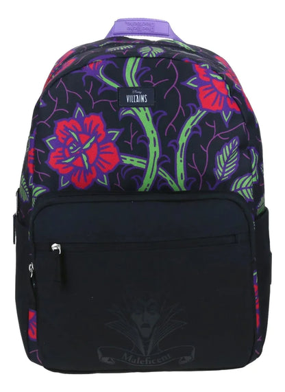 Mochila Y Lapicera Disney Villains Malefica Primaria Chenson Negro Estampado