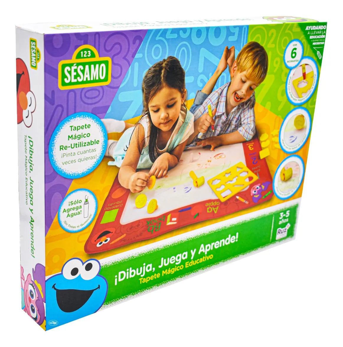 1 2 3 Sesamo Tapete Magico Educativo 6 Accesorios Ruz