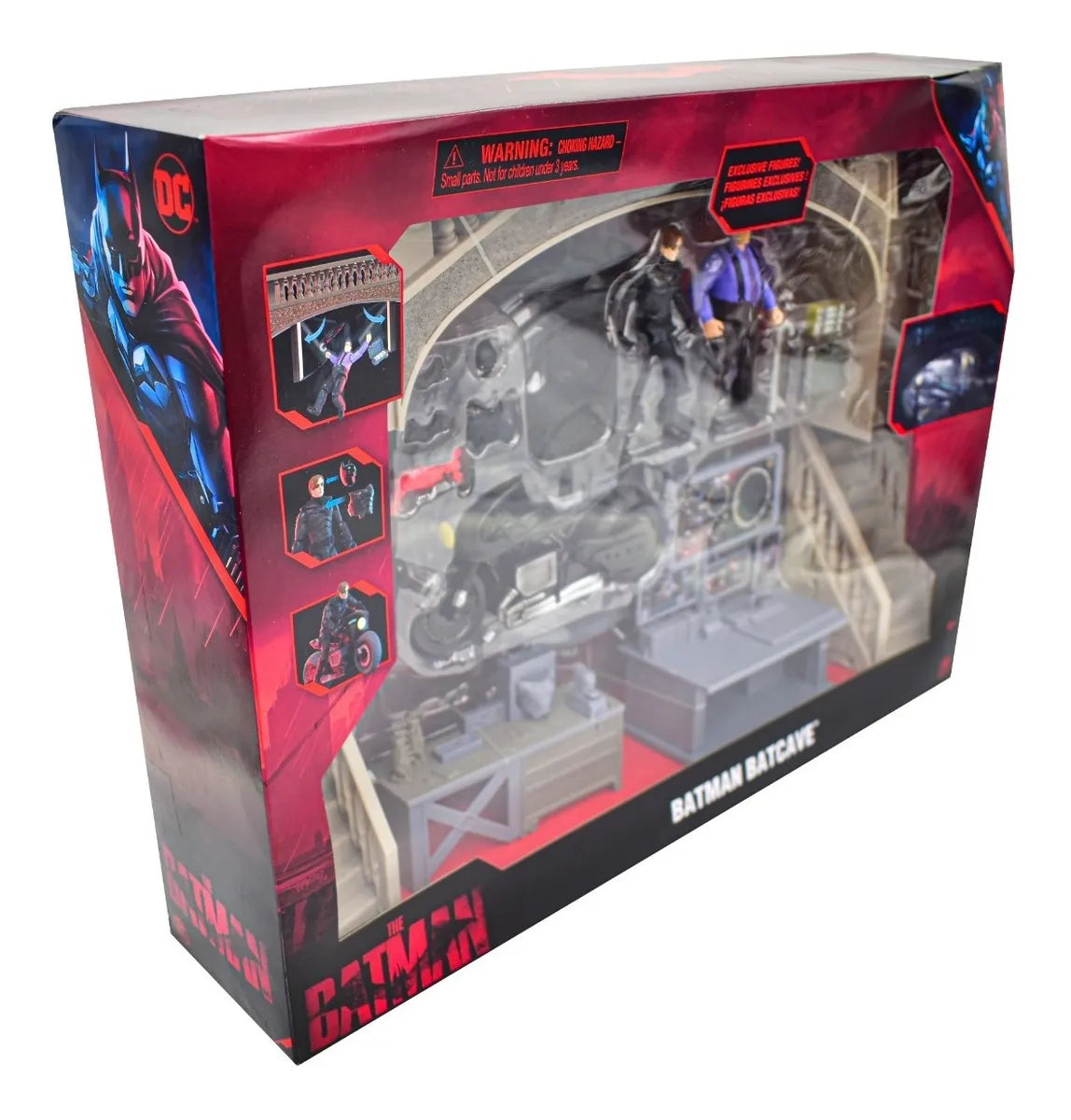 The Batman Baticueva Con Accesorios Dc Spin Master Gris Oscuro