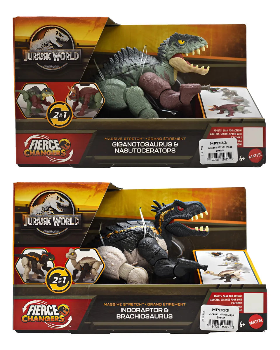 Jurassic World Fierce Changers Pack 2 Figuras Mattel