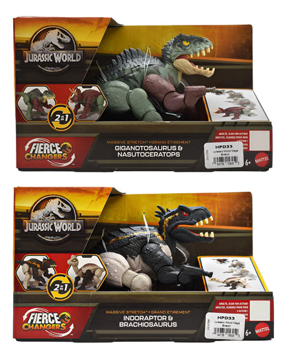 Jurassic World Fierce Changers Pack 2 Figuras Mattel