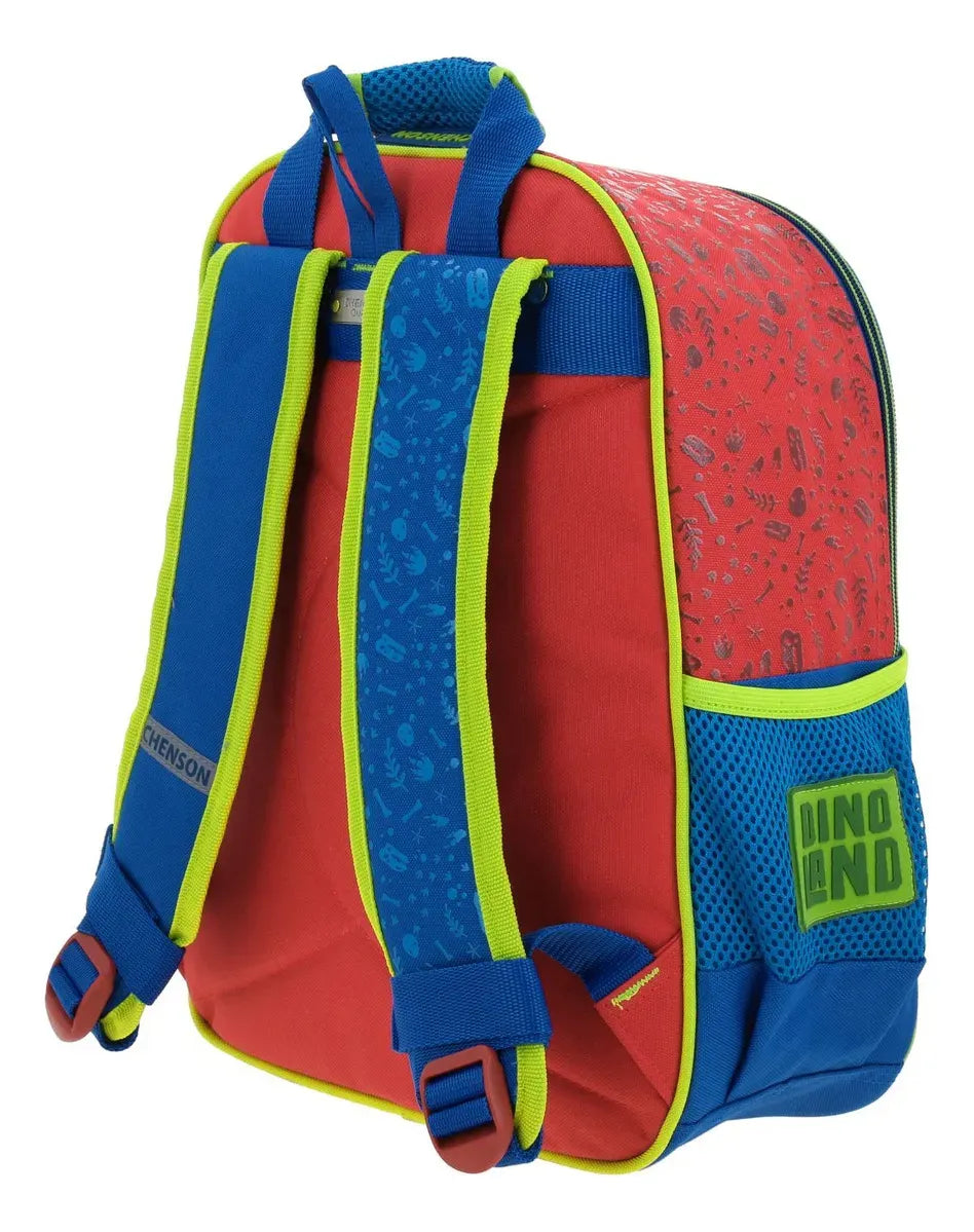 Dino Land T Rex Primary School Backpack, Lunchbox and Pencil Case by Chenson, Red, 3D Printed