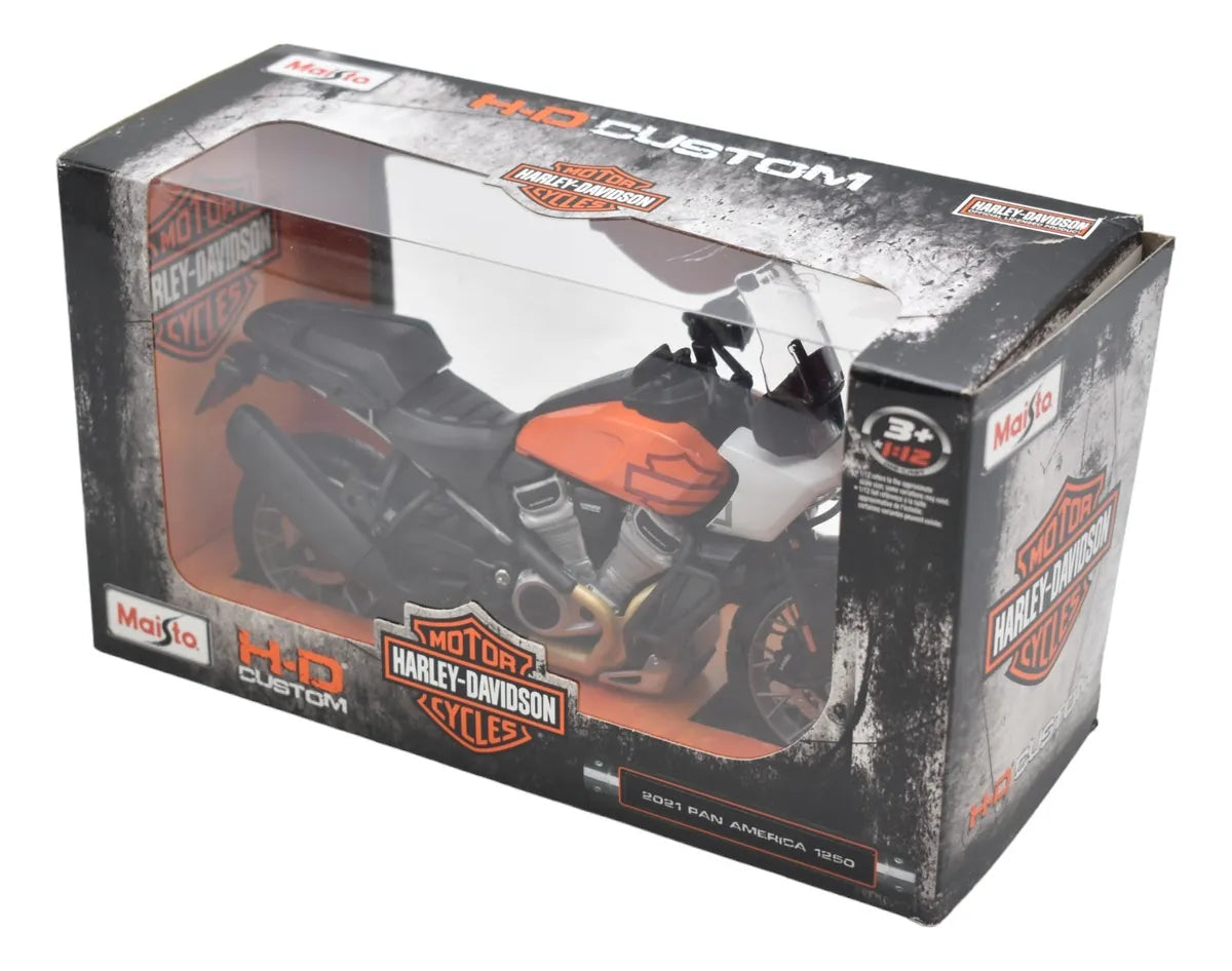 Harley Davidson 2021 Pan America 1250 1:12 Scale Maisto CD Black/Orange