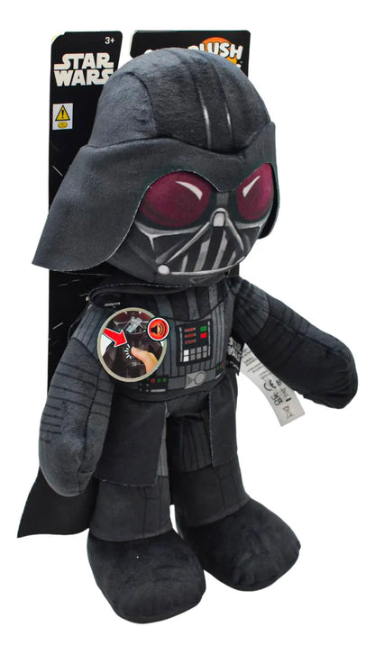 Star Wars Pack Peluche Trooper Y Vader Con Sonidos Mattel Blanco/negro