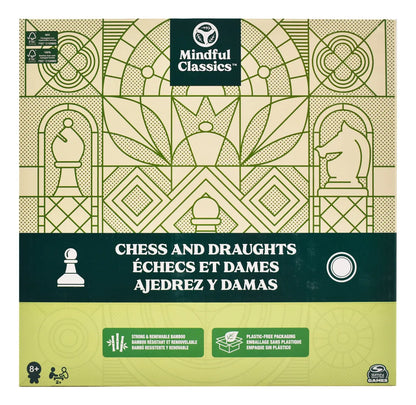 Ajedrez Y Damas Mindful Classics Bambu Spin Master Ca Cd