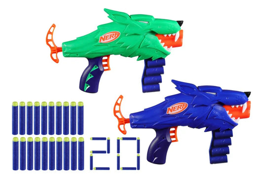 Lanzador Nerf Wild Wolfpack Azul