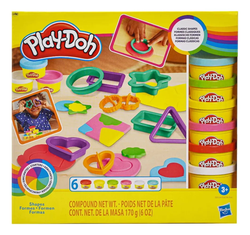 Play Doh Formas 6 Botes Y 9 Moldes 170g Pack 4 Sets Hasbro Multicolor