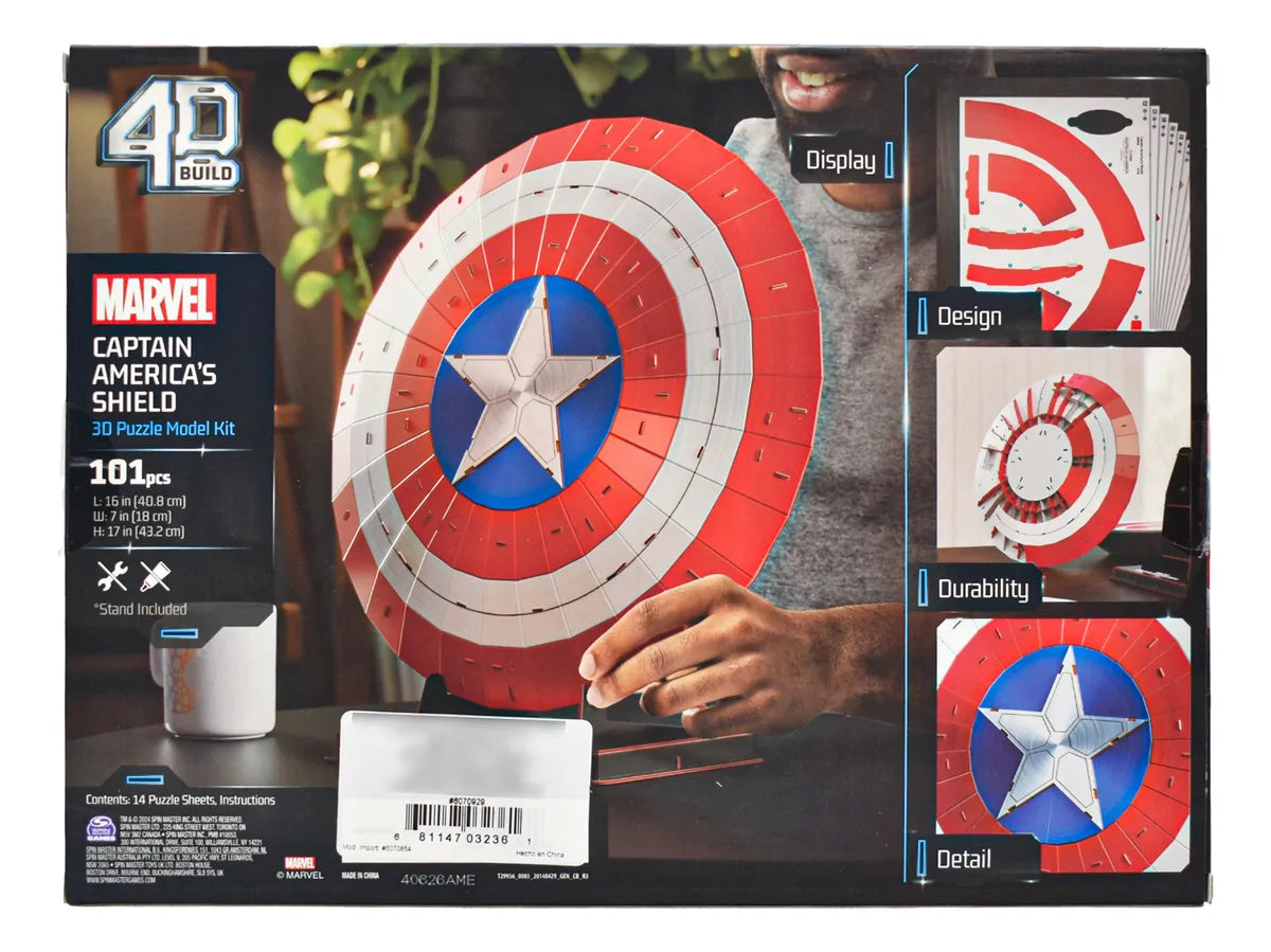 Marvel Rompecabezas 4d Pack Escudo Y Hulkbuster Spin Master