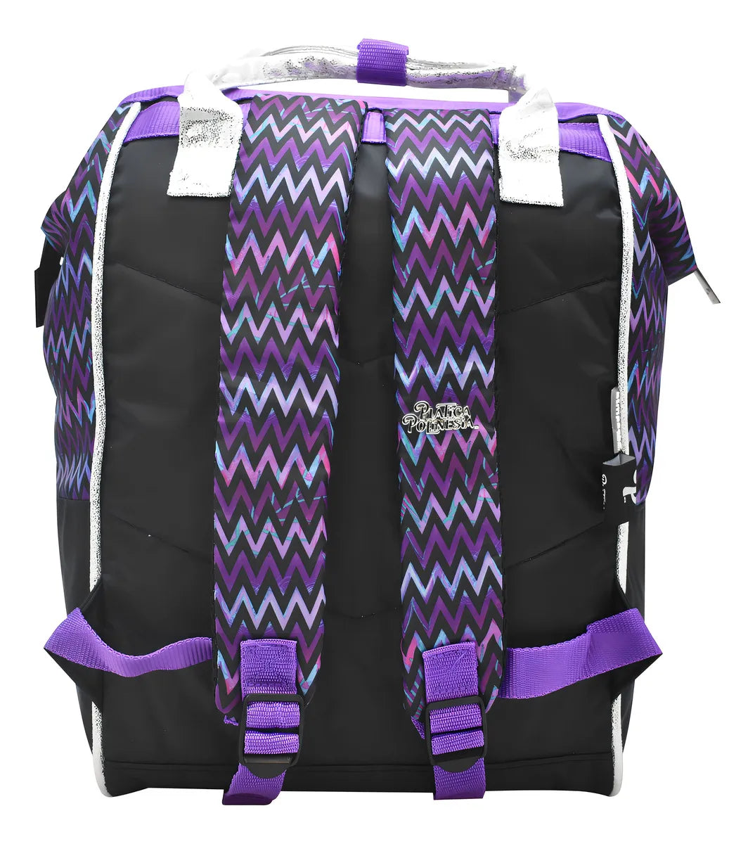 Mochila Escolar Atm Polinesios 5848 Color Violeta Diseño Estampado 29l