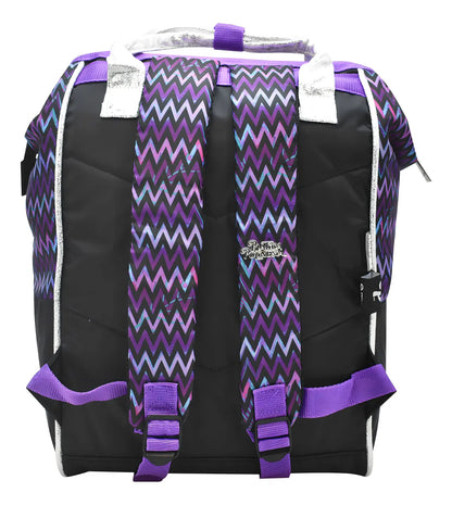 Mochila Escolar Atm Polinesios 5848 Color Violeta Diseño Estampado 29l
