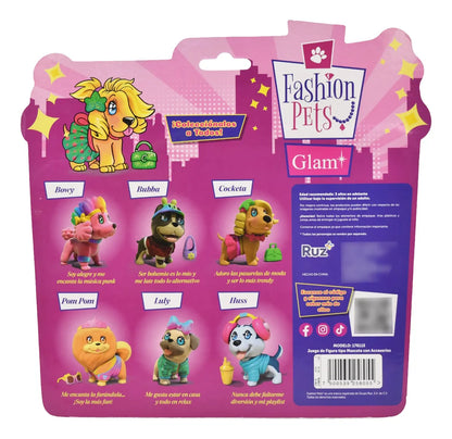 Fashion Pets with Accessories Pack of 6 Figures 12cm Ruz