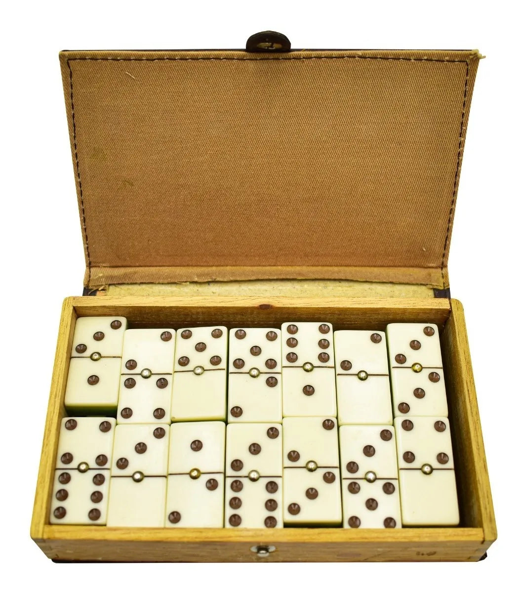 Domino Estuche De Curpiel Con Madera D-560 Frengie (Usado)