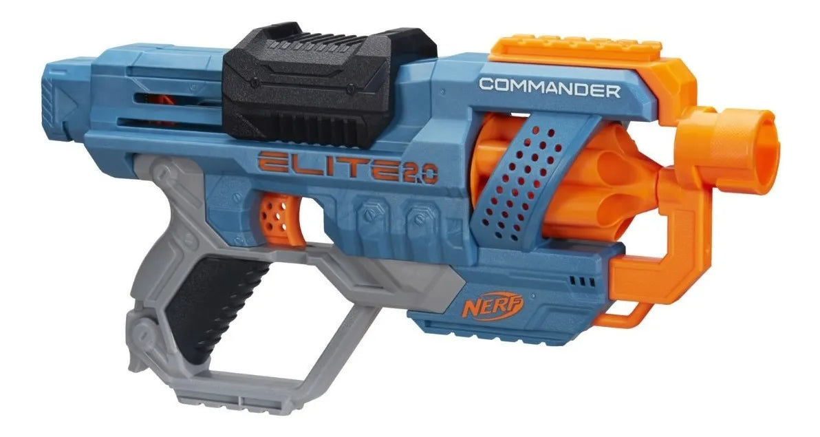 Nerf Elite 2.0 Commander Rd6 12 Dardos Hasbro Da Azul