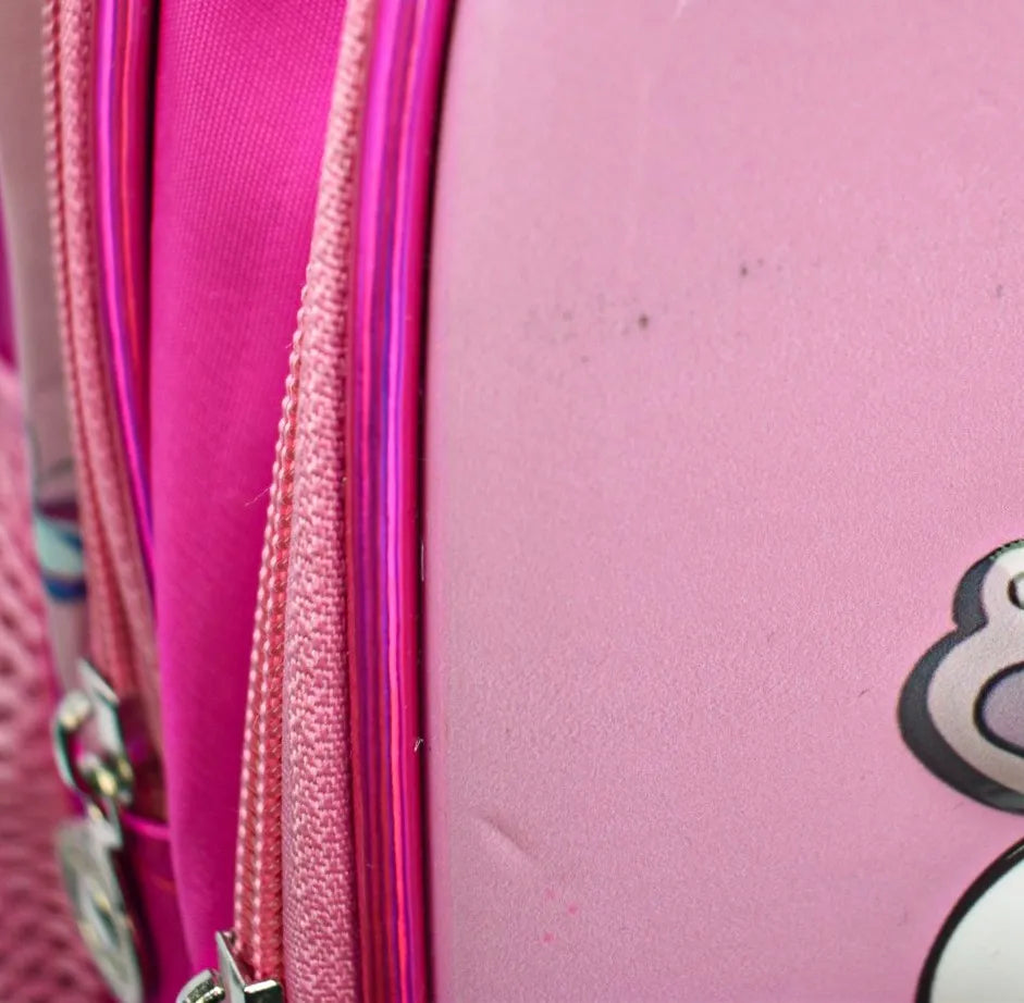 Mochila Osos Kit 3pz Primaria Ll24bpp511 Detalle Rosa Chicle 3d