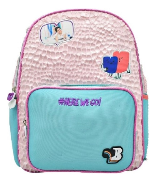Mochila Disney Bia Here We Go Rosa Peluche Primarias Atm