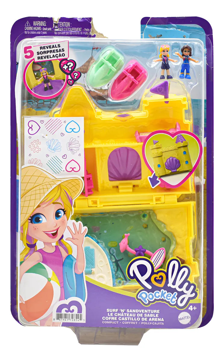 Polly Pocket Set Micro Cofre Castillo De Arena Cd Multicolor