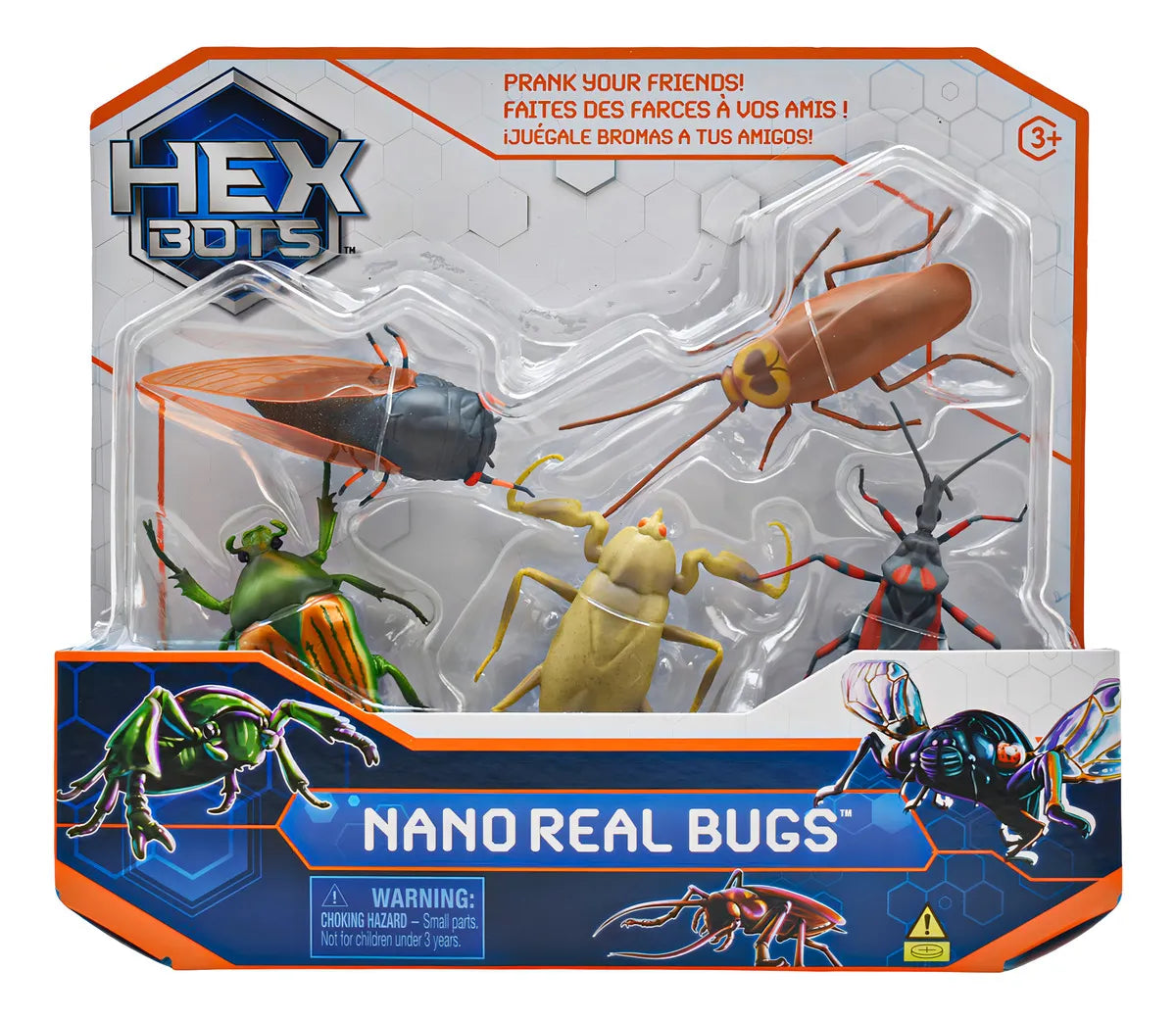 Hex Bots Pack 2 Sets Dragon Rojo Y Nano Bugs Spin Master Color Negro