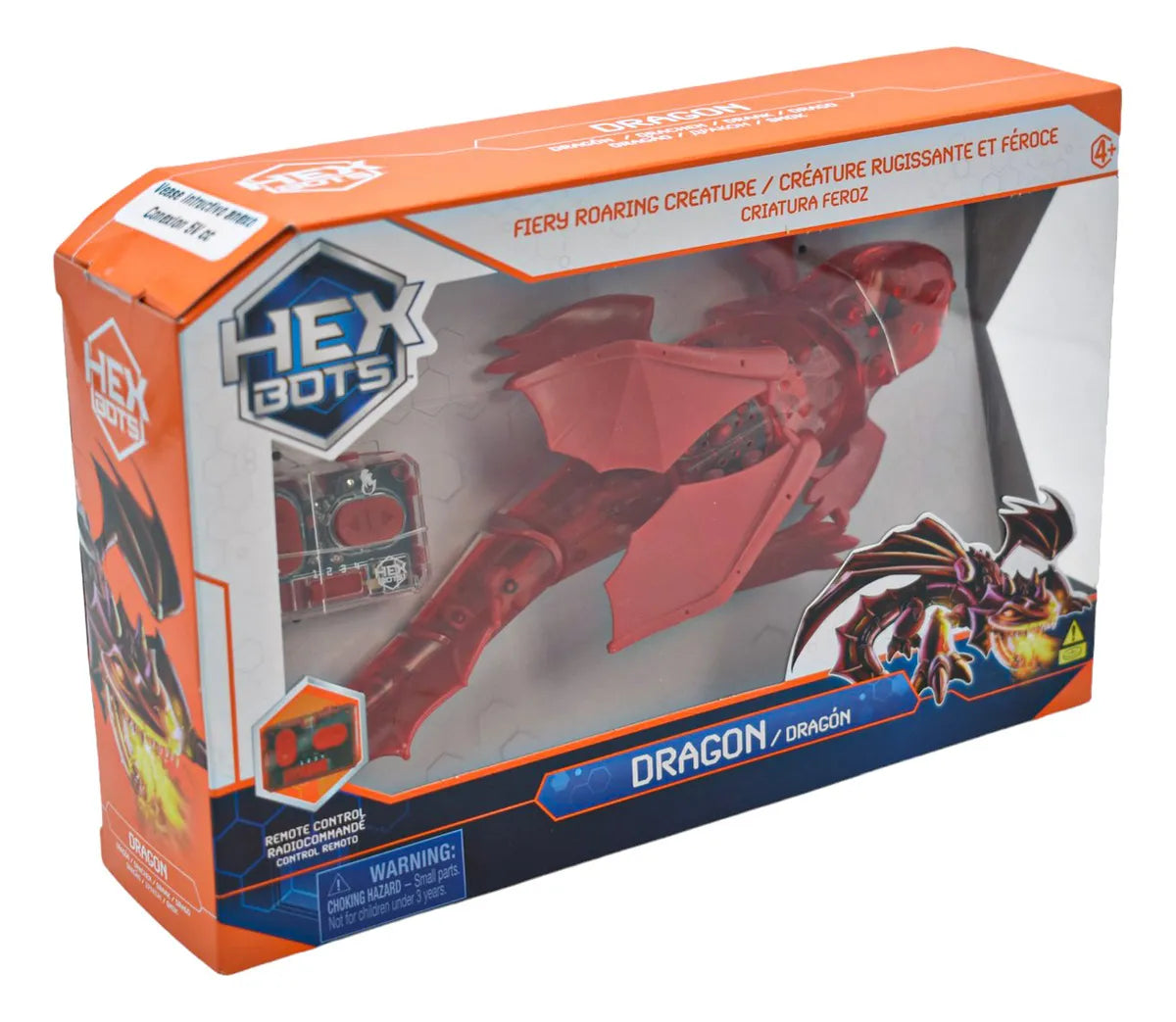 Hex Bots Pack 2 Sets Dragon Rojo Y Nano Bugs Spin Master Color Negro