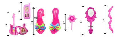 Tocador Espejo Encantador 6 Accesorios 36 Meses Cf Rosa