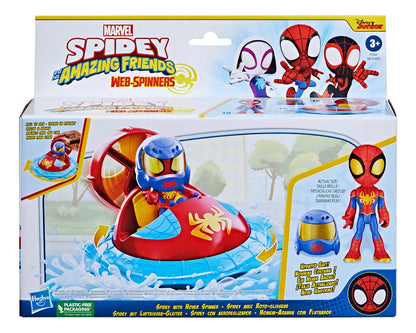 Marvel Spidey And His Amazing Friends - Spidey Con Aerodeslizador