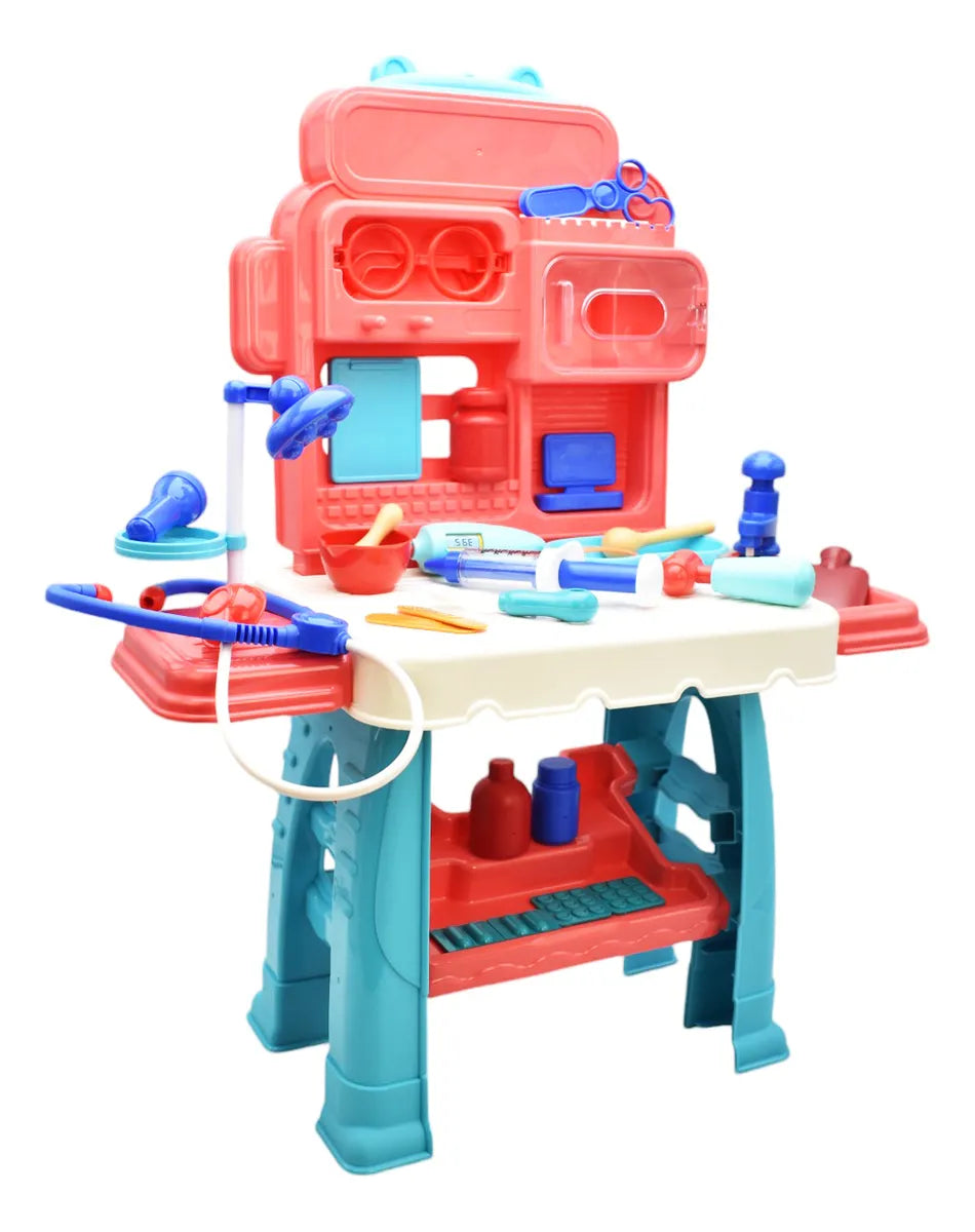 Set Medico Infantil 42 Piezas Rojo Health Care Desk 8134