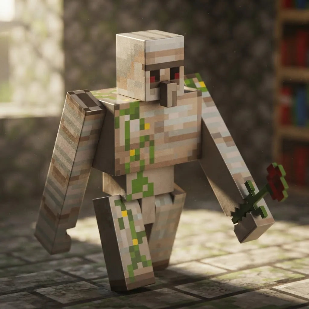 Minecraft Diamond Level Figura Golem De Hierro 20cm Mattel
