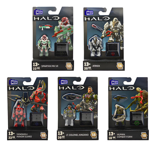 Halo Pack 5 Figuras 102pz Serie 18 Mega Construx 102