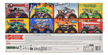 Hot Wheels Monster Trucks Pack 8 Camiones 1:64 #2 Mattel Multicolor