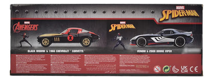 Venom Y Dodge Viper 2008 Die Cast Marvel Jada Toys Negro