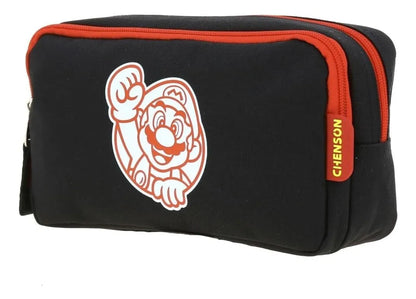 Mochila Lonchera Lapicera Super Mario Mb66505 Chenson Negro Estampado