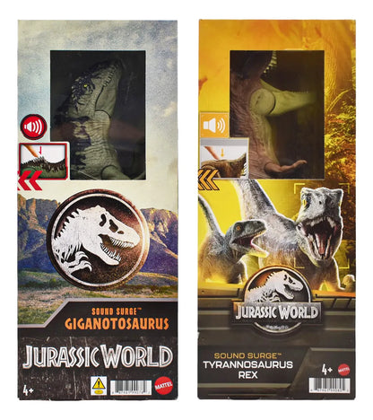 Jurassic World Sound Surge Pack 2 Figuras Con Sonido Mattel