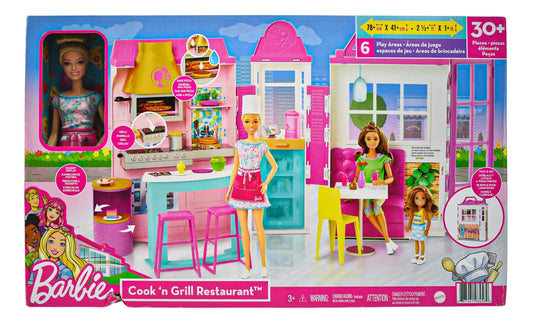 Barbie Cook N Grill Restaurant 30 Piezas Mattel Da