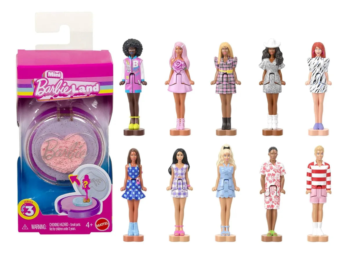Mini Barbie Land Serie 3 Pack 14 Muñecas 4cm #2 Mattel