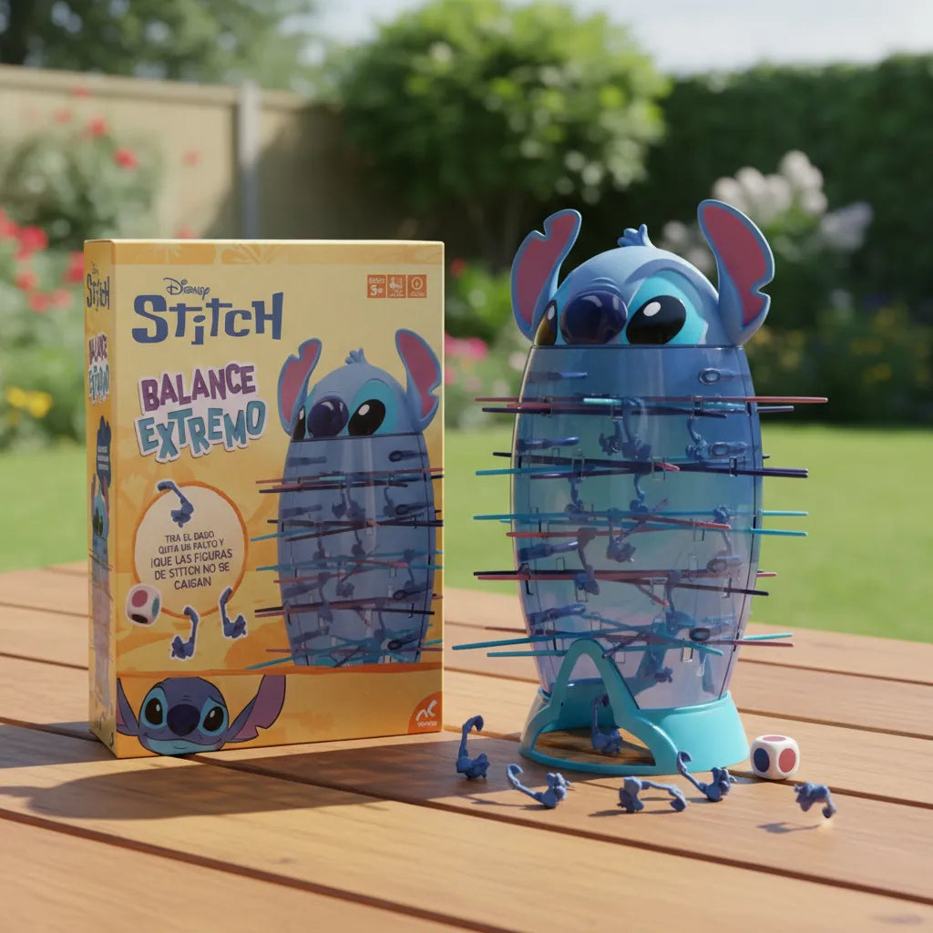 Juego de Mesa Stitch Balance Extremo Original Novelty | Desafío de Equilibrio Divertido para Niños y Fans de Disney