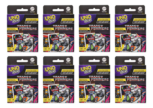 Uno Flip Transformers Juego De Mesa Pack 8 Piezas Mattel