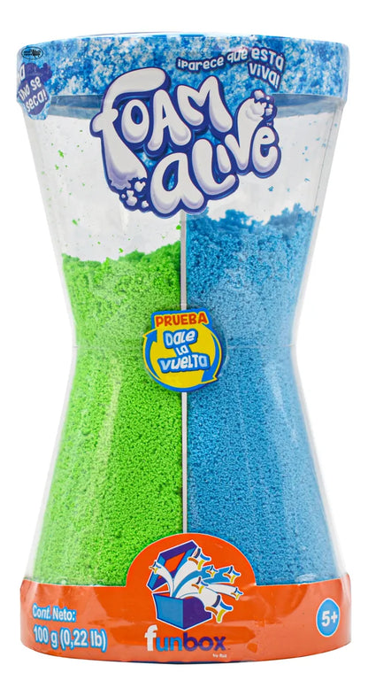 Foam Alive Sensory Moldable Foam Green and Blue Funbox Blue, Green