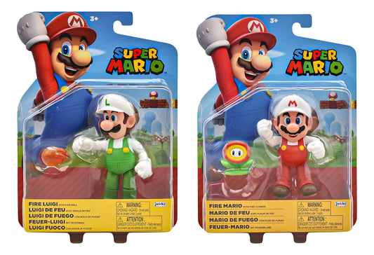 Super Mario Pack Luigi De Fuego Mario De Fuego Jakks Pacific