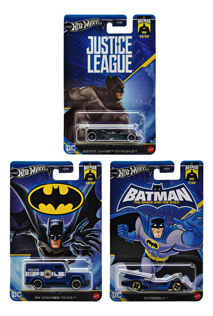 Hot Wheels Batman Hdg89 Pack 3 Vehicles #2 Mattel Multicolor