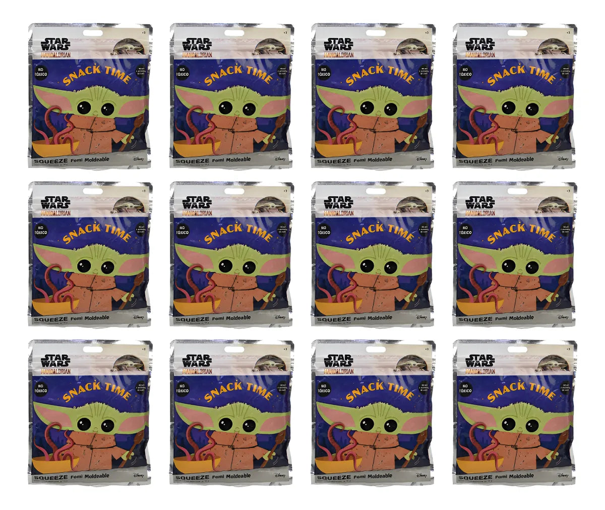 Star Wars Grogu Snack Foami Moldeable Pack 12 Pzas Bestway Marrón